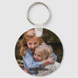 Personalised Best Sister Ever Key Ring