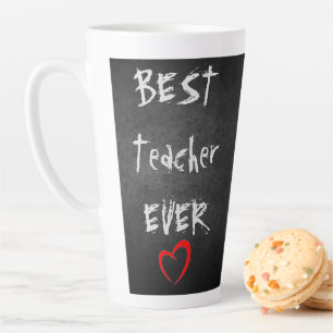 Personalised ★ BEST TEACHER EVER ★ Chalkboard Latte Mug