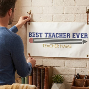 Personalised Best Teacher Ever - Customised Gift Banner