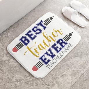 Personalised Best Teacher Ever - Customised Gift Bath Mat
