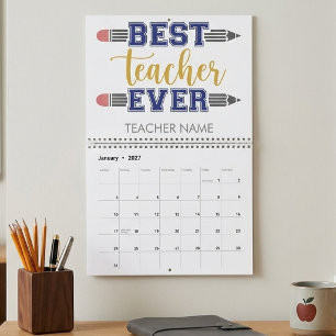 Personalised Best Teacher Ever - Customised Gift Calendar