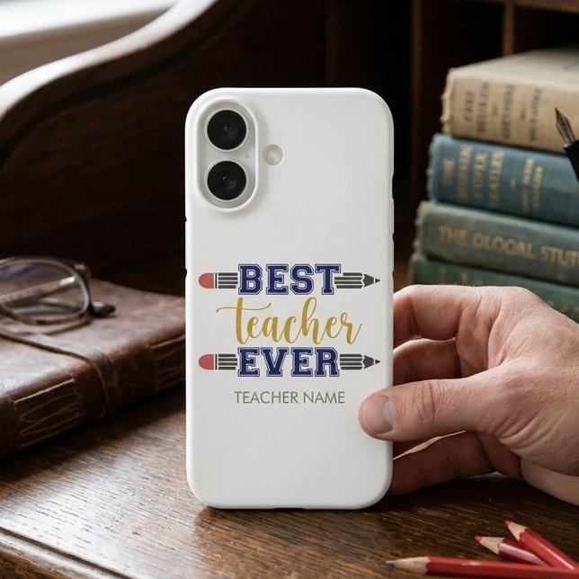 Personalised Best Teacher Ever - Customised Gift Case-Mate iPhone Case (Creator Uploaded)