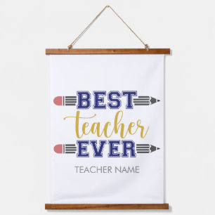 Personalised Best Teacher Ever - Customised Gift Hanging Tapestry