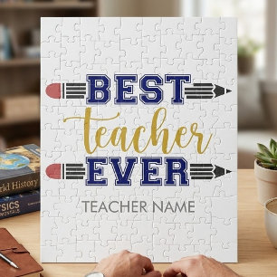 Personalised Best Teacher Ever - Customised Gift Jigsaw Puzzle