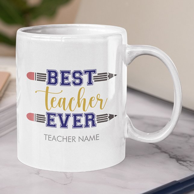 Personalised Best Teacher Ever - Customised Gift Large Coffee Mug (Creator Uploaded)