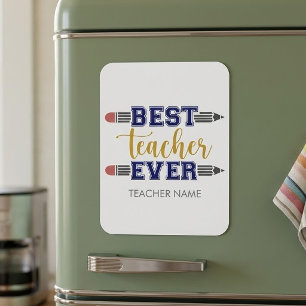 Personalised Best Teacher Ever - Customised Gift Magnet
