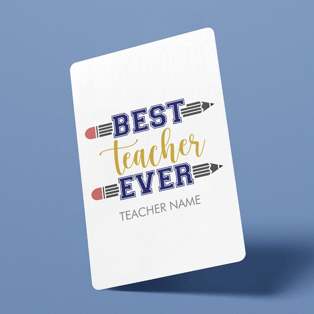 Personalised Best Teacher Ever - Customised Gift Playing Cards (Creator Uploaded)