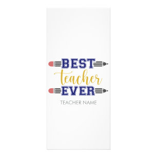 Personalised Best Teacher Ever - Customised Gift Rack Card