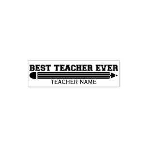 Personalised Best Teacher Ever - Customised Gift Self-inking Stamp