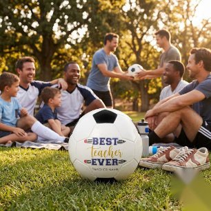 Personalised Best Teacher Ever - Customised Gift Soccer Ball