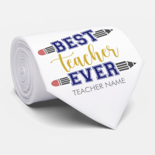 Personalised Best Teacher Ever - Customised Gift Tie