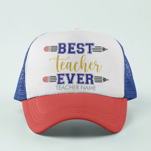 Personalised Best Teacher Ever - Customised Gift Trucker Hat