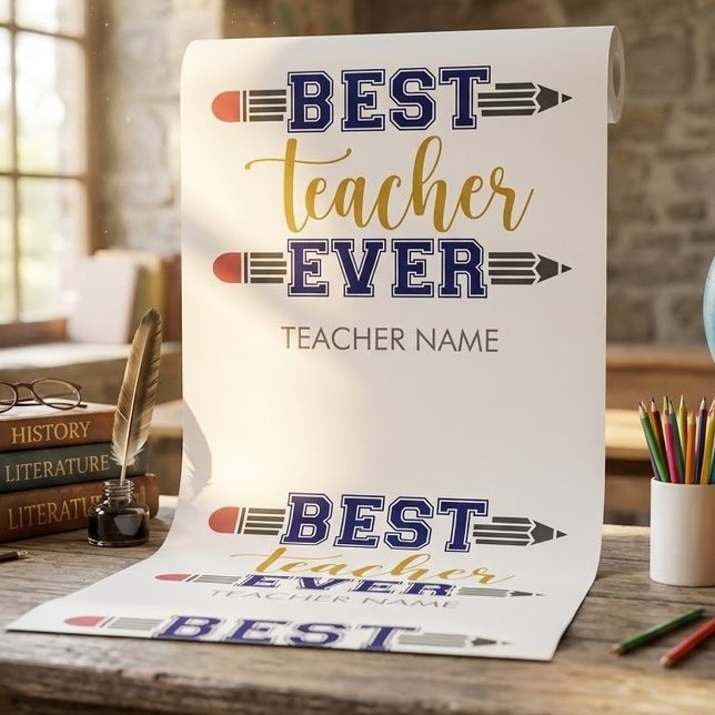 Personalised Best Teacher Ever - Customised Gift Wallpaper (Creator Uploaded)