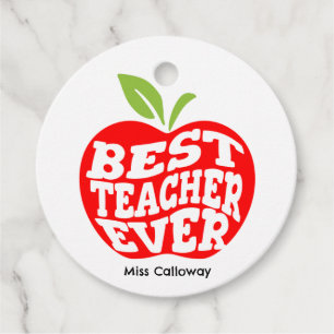 Personalised Best Teacher Ever Favour Tags
