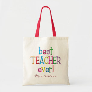 Personalised Best Teacher Ever Tote Bag
