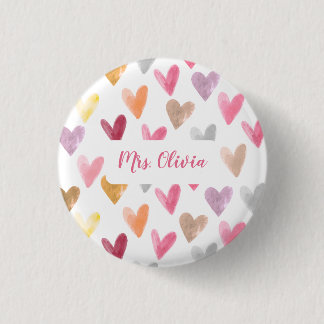 Personalised Best Teacher Gift 3 Cm Round Badge
