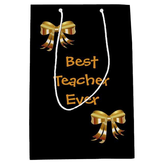 Personalised Best Teacher Medium Gift Bag (Front)