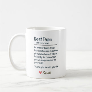Personalised Best Team Appreciation Coffee Mug