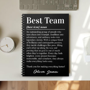 Personalised Best Team Appreciation Office Gift Notebook