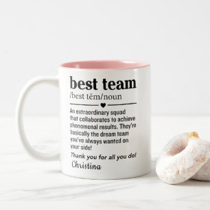 Personalised Best Team Definition Two-Tone Coffee Mug