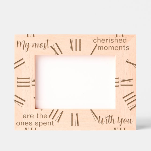 Personalised Best Times Clock Artwork Etched Frames (Front)