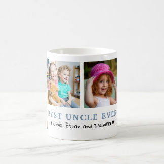 Personalised Best Uncle Ever 4 Photo Collage Coffee Mug