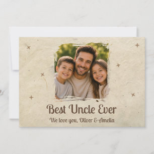 Personalised Best Uncle Ever Photo Holiday Card