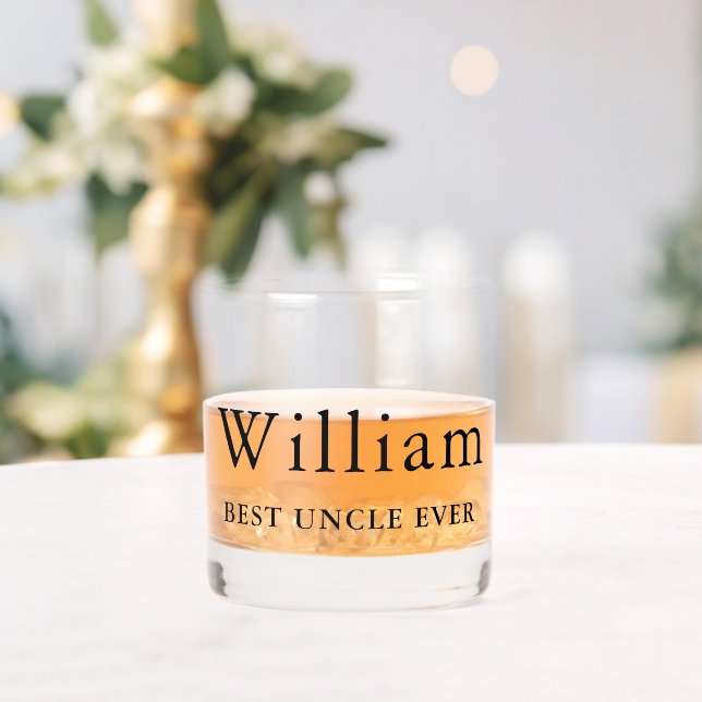 Personalised Best Uncle Ever Whiskey Glass (Insitu (Wedding))