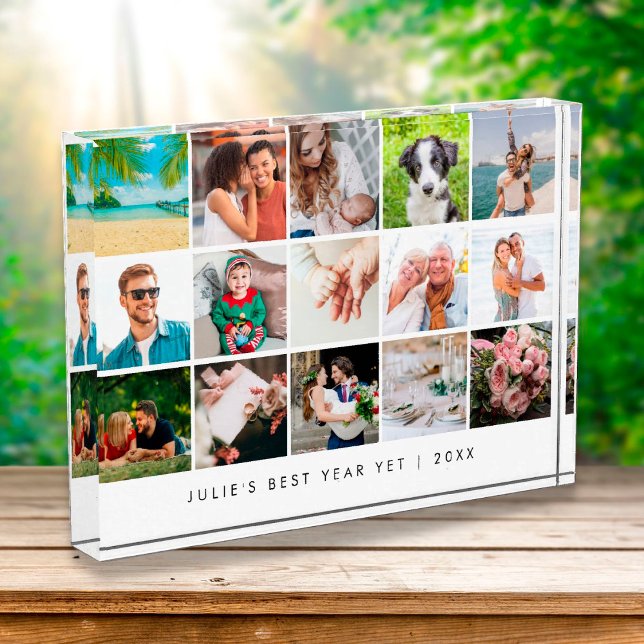 Personalised Best Year Yet Collage 15 Photo Block (Creator Uploaded)