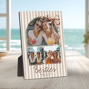 Personalised Bestie Best Friends 3 Photo Collage Plaque