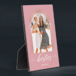 Personalised BESTIES BFF Gifts Pink Gold Cute Plaque<br><div class="desc">Personalised BESTIES BFF Gifts Pink Gold Cute</div>