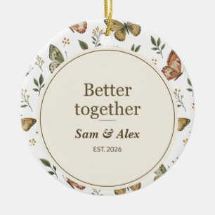 Personalised Better Together Couple Ceramic Ornament