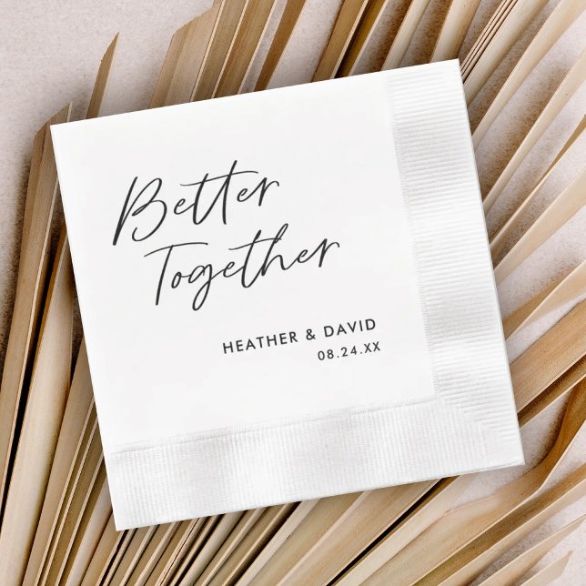 Personalised Better Together Wedding Napkins (Creator Uploaded)