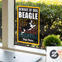 Personalised Beware of Dog Beagle Warning