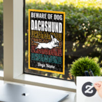 Personalised Beware of Dog Dachshund Warning