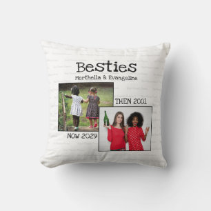 ***Personalised BFF 2 Photo Keepsake Best Friends Cushion