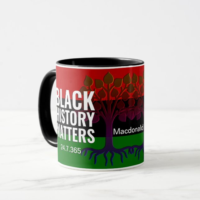 Personalised BHM Marcus Garvey Mug (Front Left)