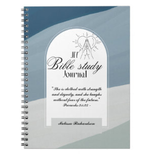 Personalised Bible Study Add Name and Faith Verse  Notebook