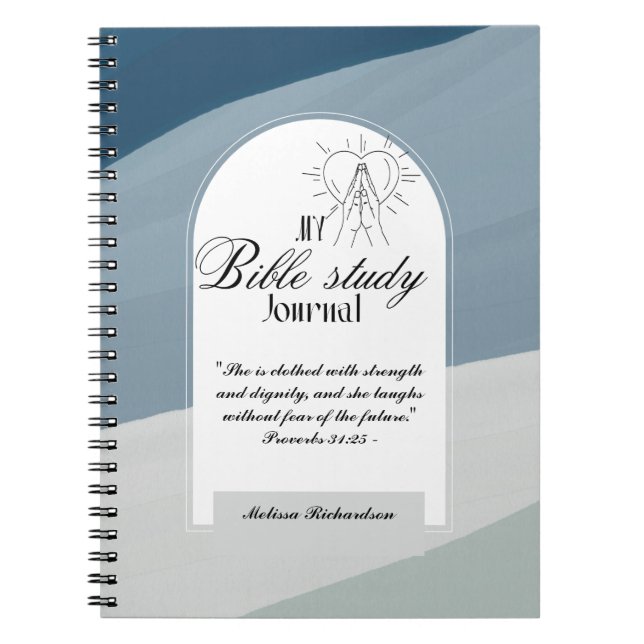 Personalised Bible Study Add Name and Faith Verse  Notebook (Front)