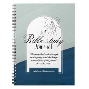 Personalised Bible Study Add Name and Faith Verse  Notebook
