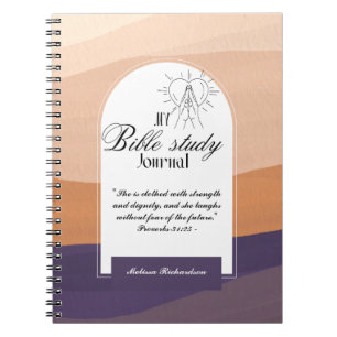 Personalised Bible Study Add Name and Faith Verse  Notebook