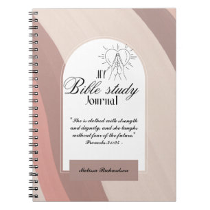 Personalised Bible Study Add Name and Faith Verse  Notebook
