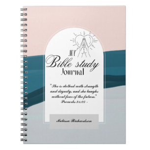 Personalised Bible Study Add Name and Faith Verse  Notebook