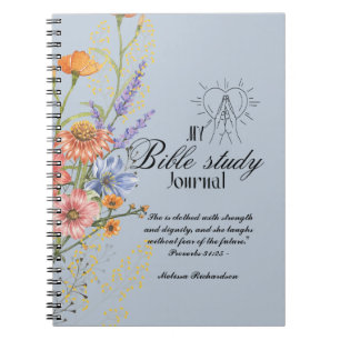 Personalised Bible Study Add Name and Faith Verse  Notebook