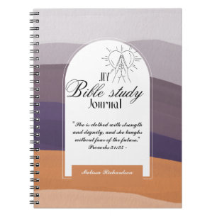 Personalised Bible Study Add Name and Faith Verse  Notebook