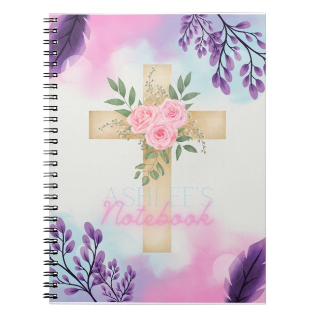 Personalised Bible Study Notebook - Watercolour (Front)