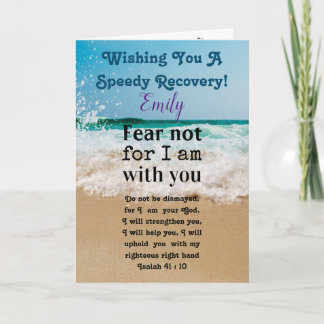 Personalised Bible Verse Christian Get Well Card
