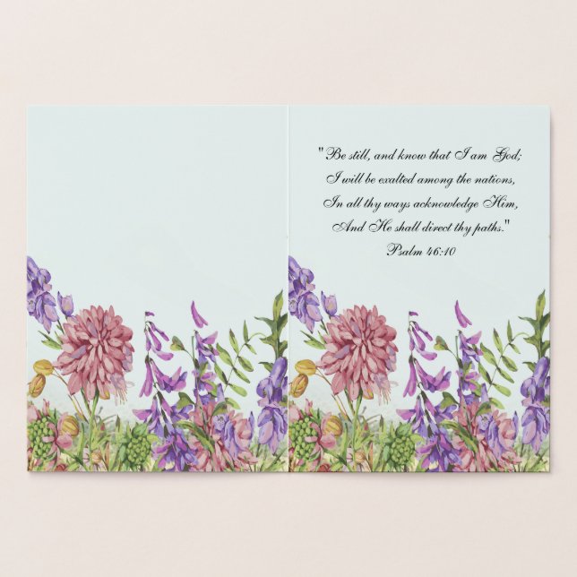 Personalised Bible Verse Floral Greeting Cards (Inside)
