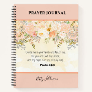 Personalised Bible Verse Floral Prayer Journal