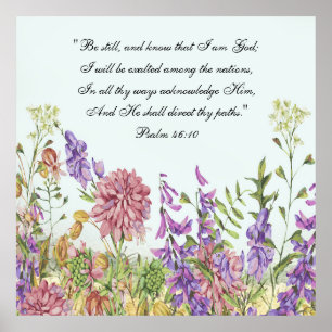 Personalised Bible Verse Floral Wall Art